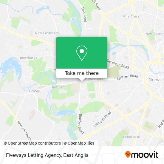 Fiveways Letting Agency map