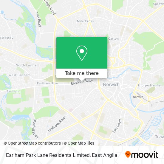 Earlham Park Lane Residents Limited map