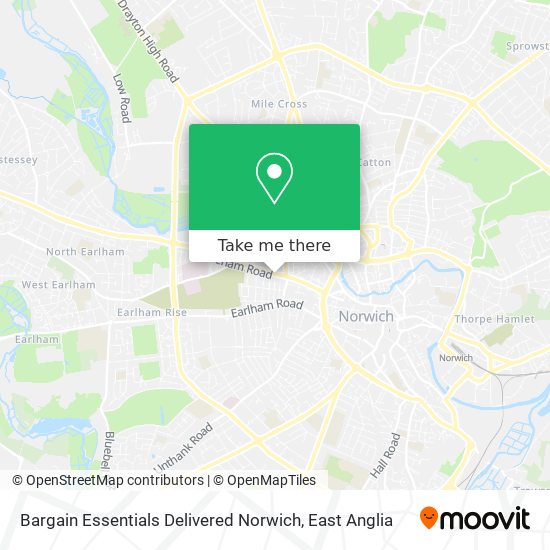 Bargain Essentials Delivered Norwich map