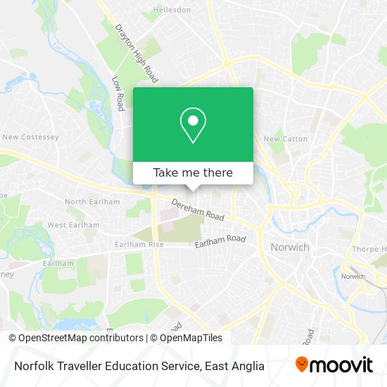 Norfolk Traveller Education Service map