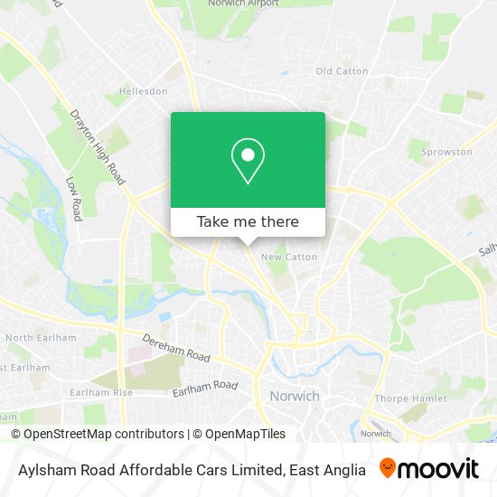 Aylsham Road Affordable Cars Limited map
