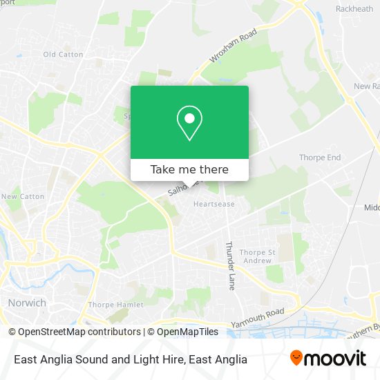 East Anglia Sound and Light Hire map