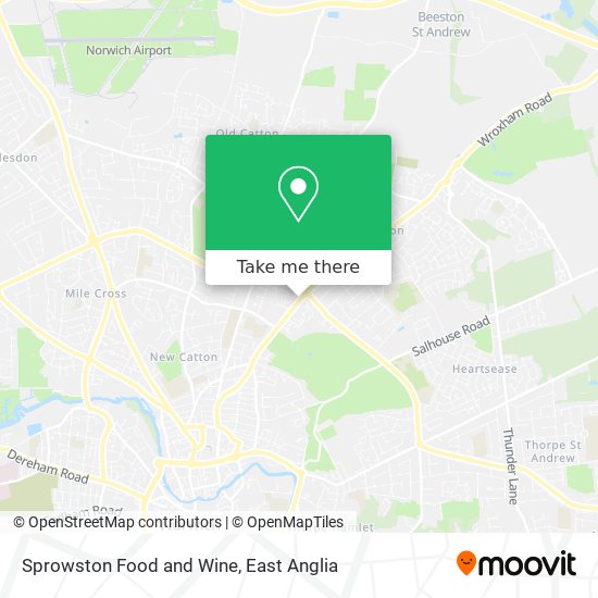 Sprowston Food and Wine map