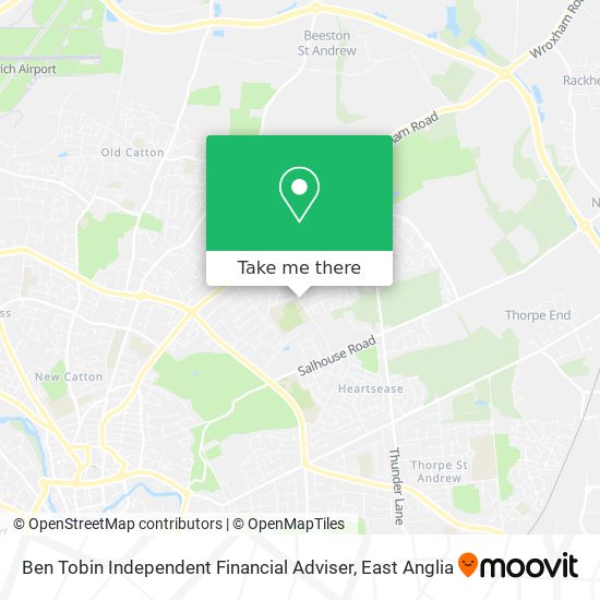 Ben Tobin Independent Financial Adviser map