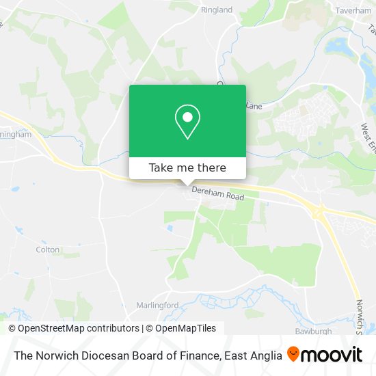 The Norwich Diocesan Board of Finance map