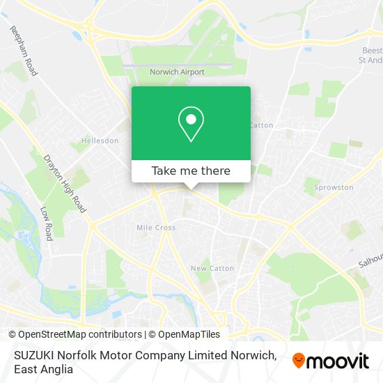 SUZUKI Norfolk Motor Company Limited Norwich map