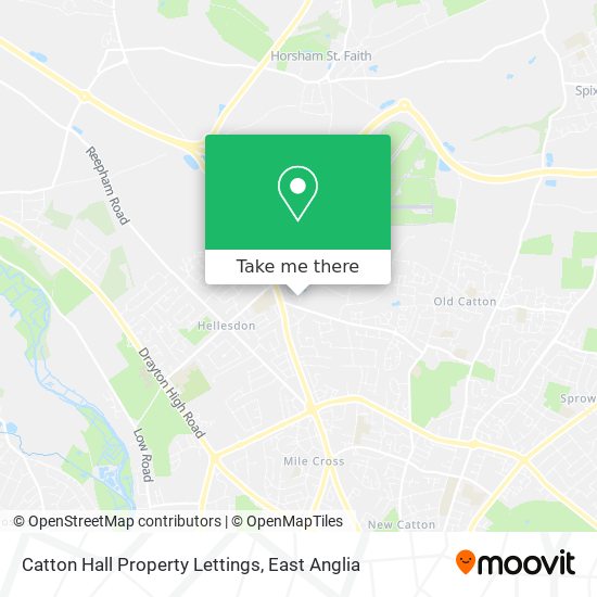 Catton Hall Property Lettings map