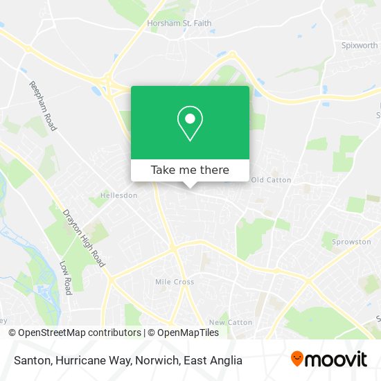 Santon, Hurricane Way, Norwich map