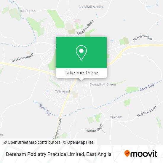 Dereham Podiatry Practice Limited map