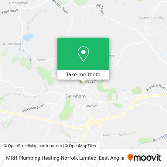 MRH Plumbing Heating Norfolk Limited map