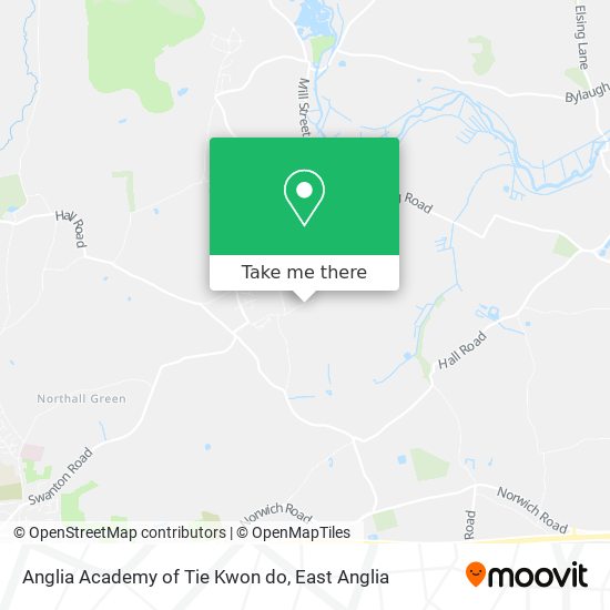 Anglia Academy of Tie Kwon do map