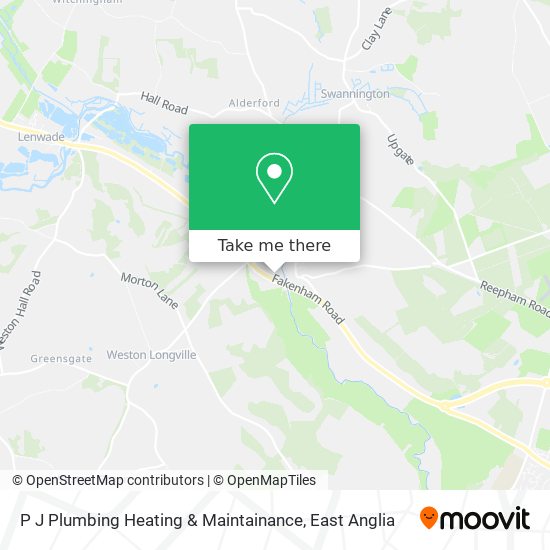 P J Plumbing Heating & Maintainance map