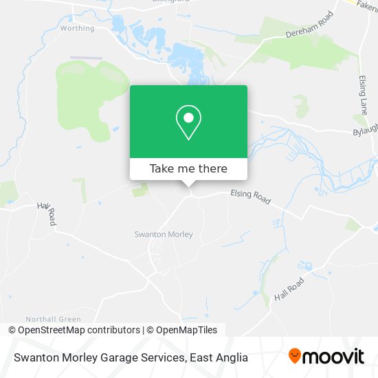 Swanton Morley Garage Services map