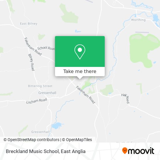 Breckland Music School map