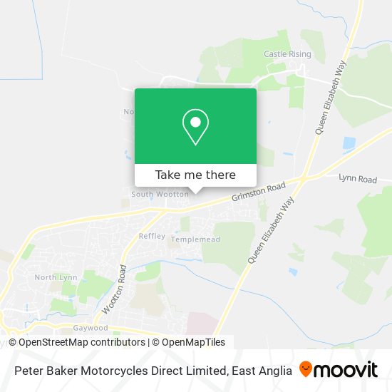 Peter Baker Motorcycles Direct Limited map