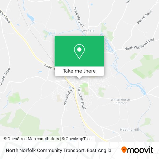 North Norfolk Community Transport map