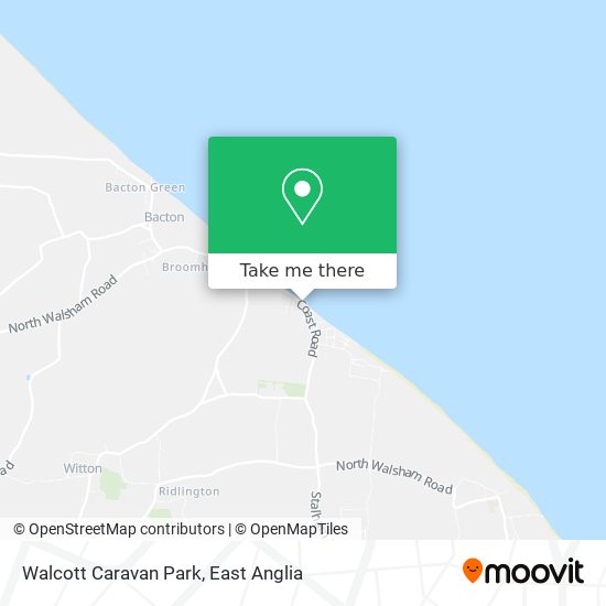 Walcott Caravan Park map