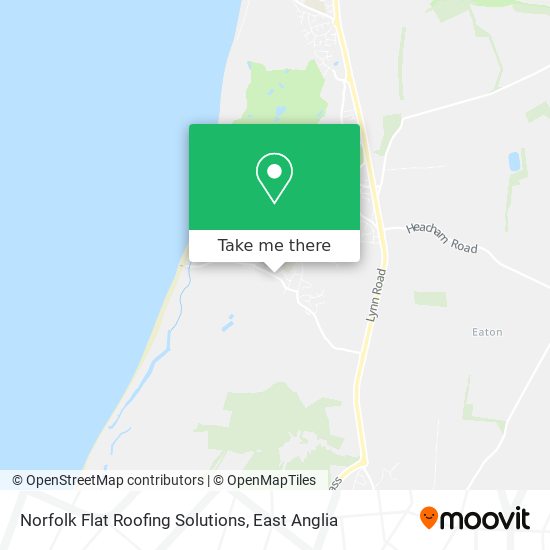 Norfolk Flat Roofing Solutions map