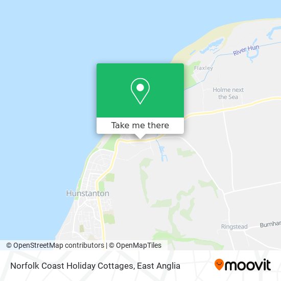Norfolk Coast Holiday Cottages map