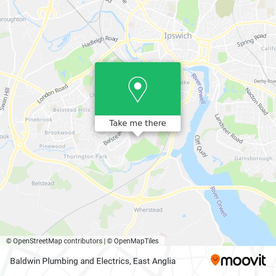 Baldwin Plumbing and Electrics map