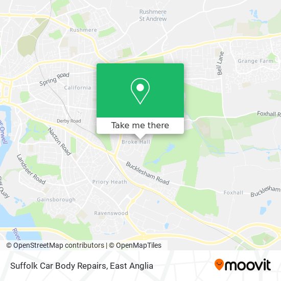 Suffolk Car Body Repairs map