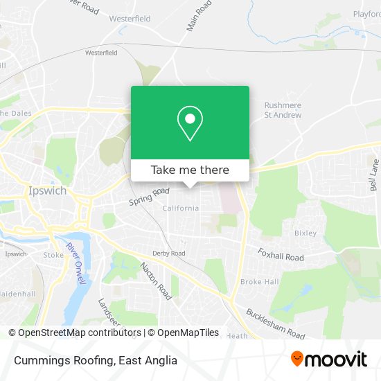 Cummings Roofing map