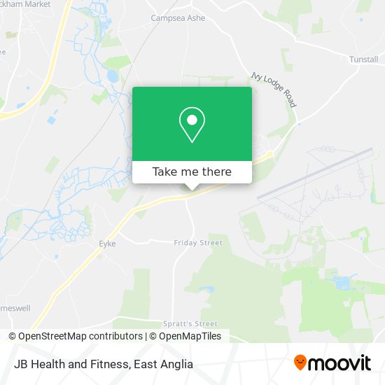JB Health and Fitness map