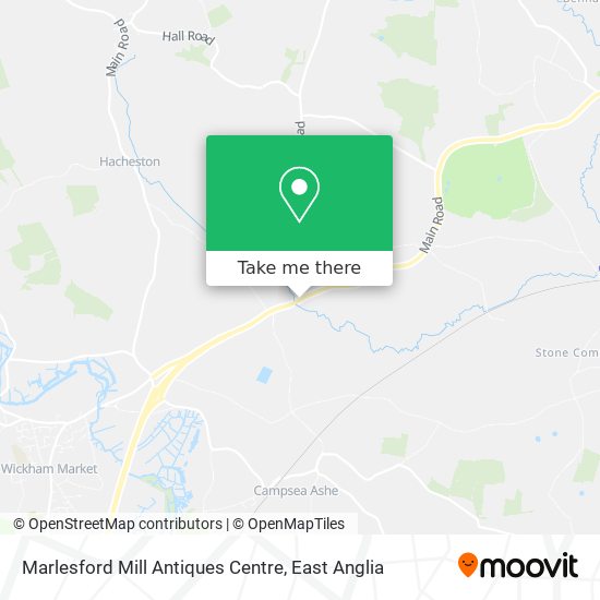 Marlesford Mill Antiques Centre map