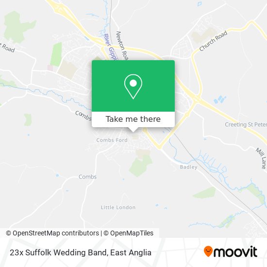 23x Suffolk Wedding Band map
