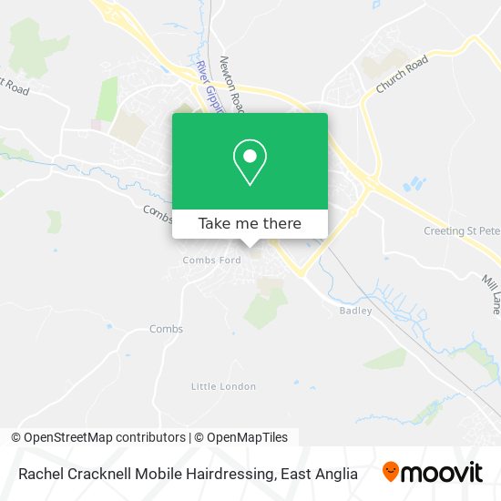 Rachel Cracknell Mobile Hairdressing map