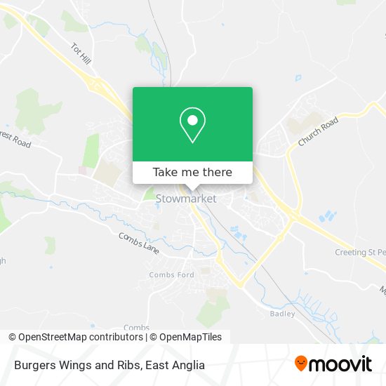 Burgers Wings and Ribs map