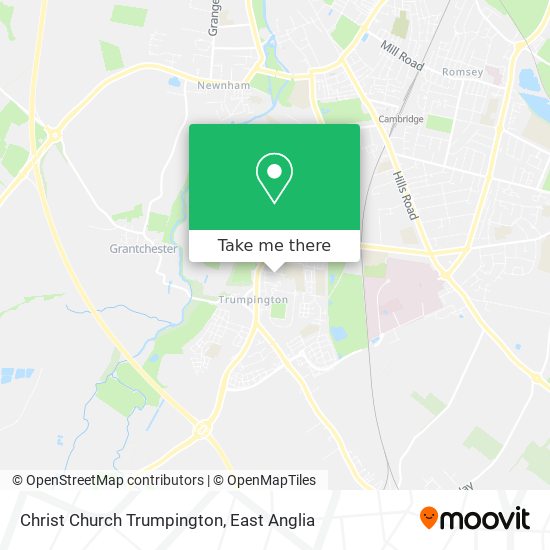 Christ Church Trumpington map