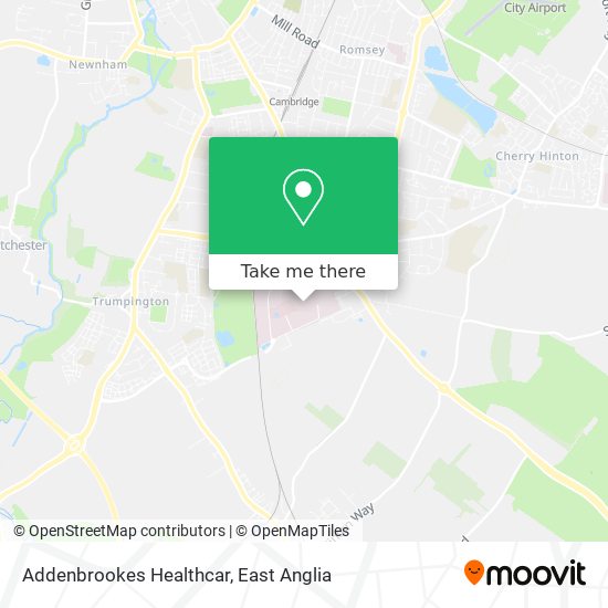 Addenbrookes Healthcar map