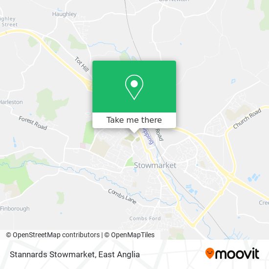 Stannards Stowmarket map