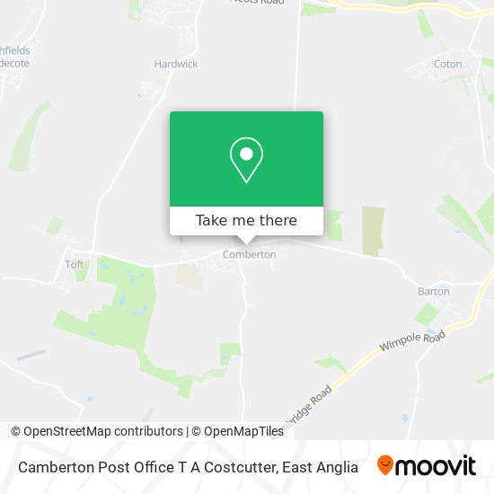 Camberton Post Office T A Costcutter map