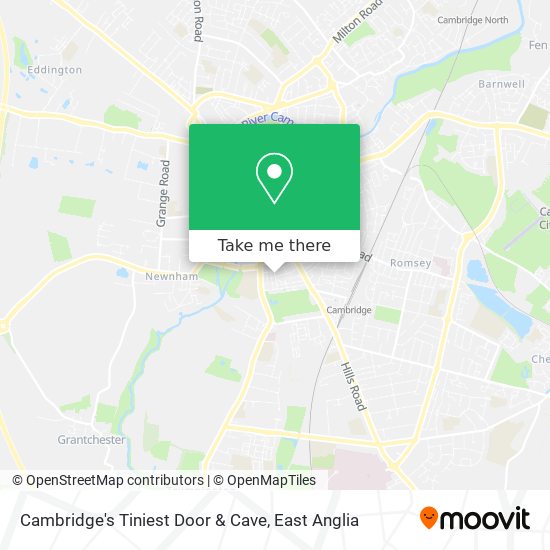 Cambridge's Tiniest Door & Cave map