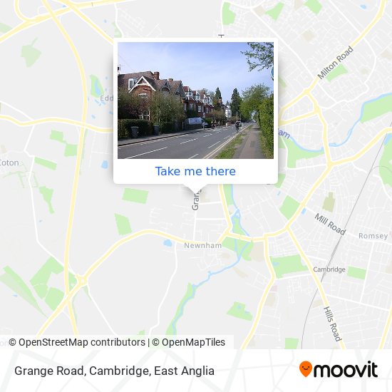 Grange Road, Cambridge map