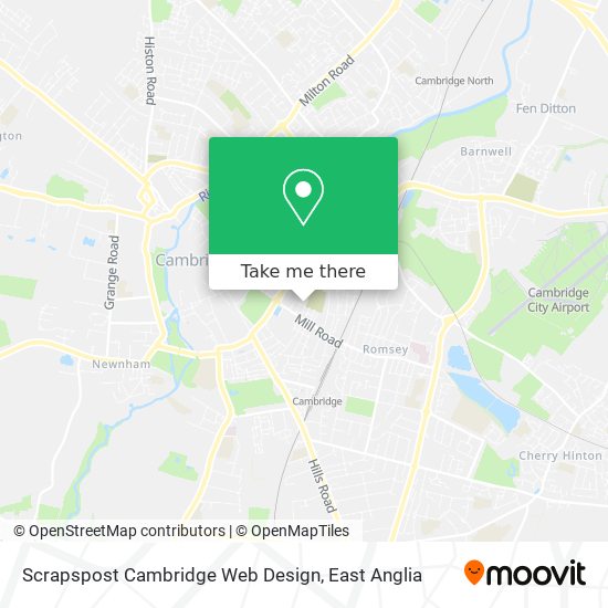 Scrapspost Cambridge Web Design map