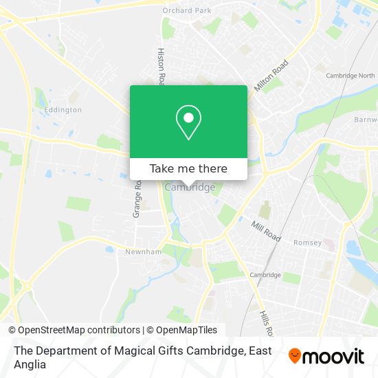 The Department of Magical Gifts Cambridge map