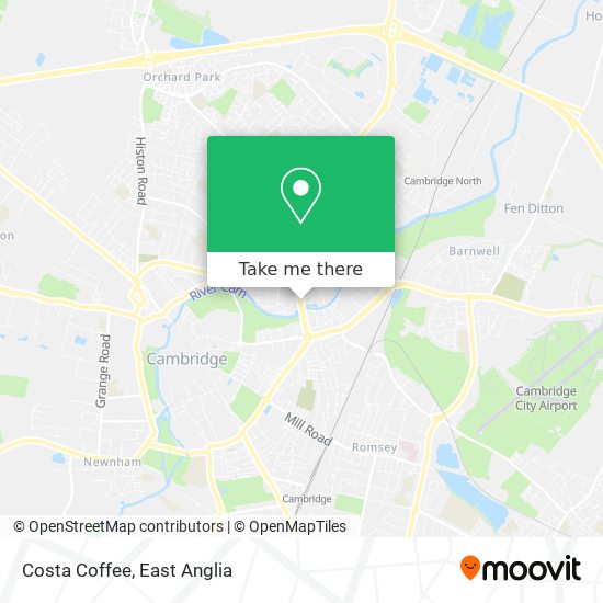 Costa Coffee map