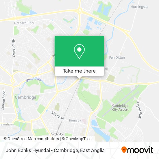 John Banks Hyundai - Cambridge map