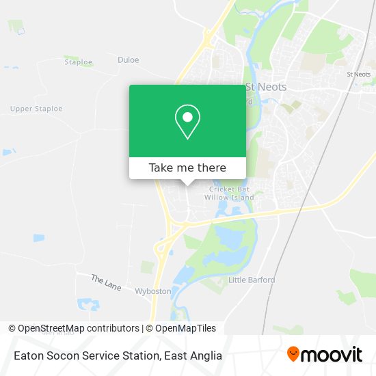 Eaton Socon Service Station map