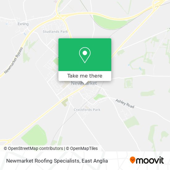 Newmarket Roofing Specialists map
