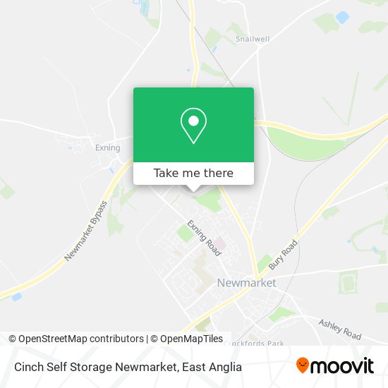 Cinch Self Storage Newmarket map