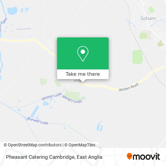 Pheasant Catering Cambridge map