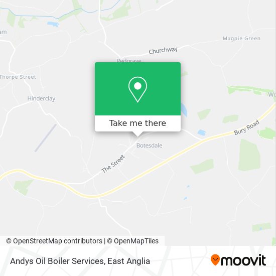 Andys Oil Boiler Services map