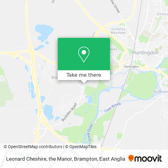 Leonard Cheshire, the Manor, Brampton map