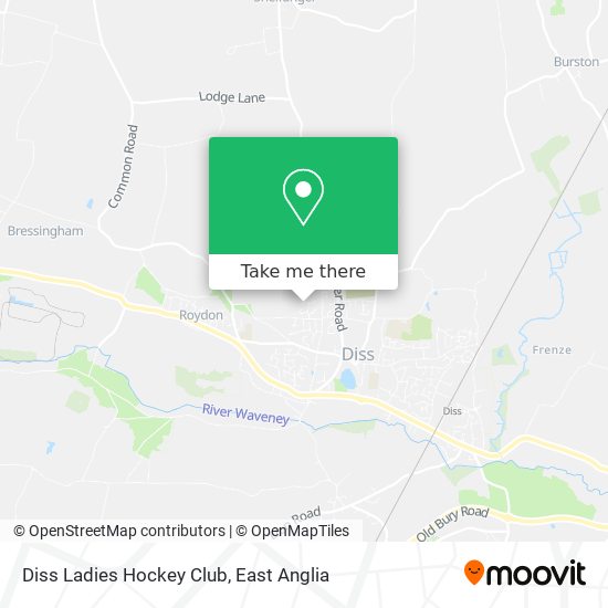 Diss Ladies Hockey Club map