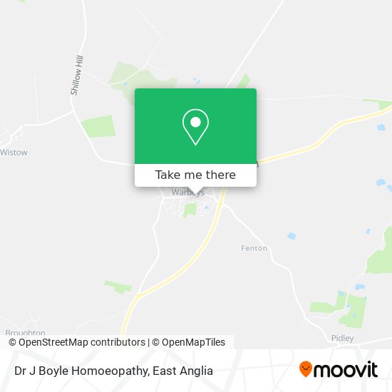 Dr J Boyle Homoeopathy map