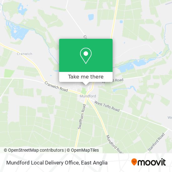 Mundford Local Delivery Office map